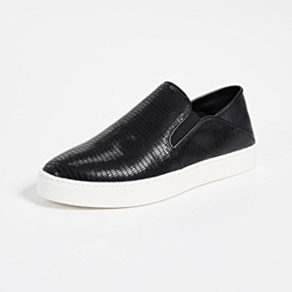 Vince Berlin Lizard‎ Embossed Leather Slip On Flats - Picture 2 of 7